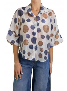 Camicia con pois grandi